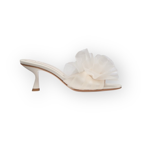 kate spade Shoes - new Kate Spade KSNY ❀ Flourish Flower Accent Heel Mule Sandals ❀ White ❀ 10.5M